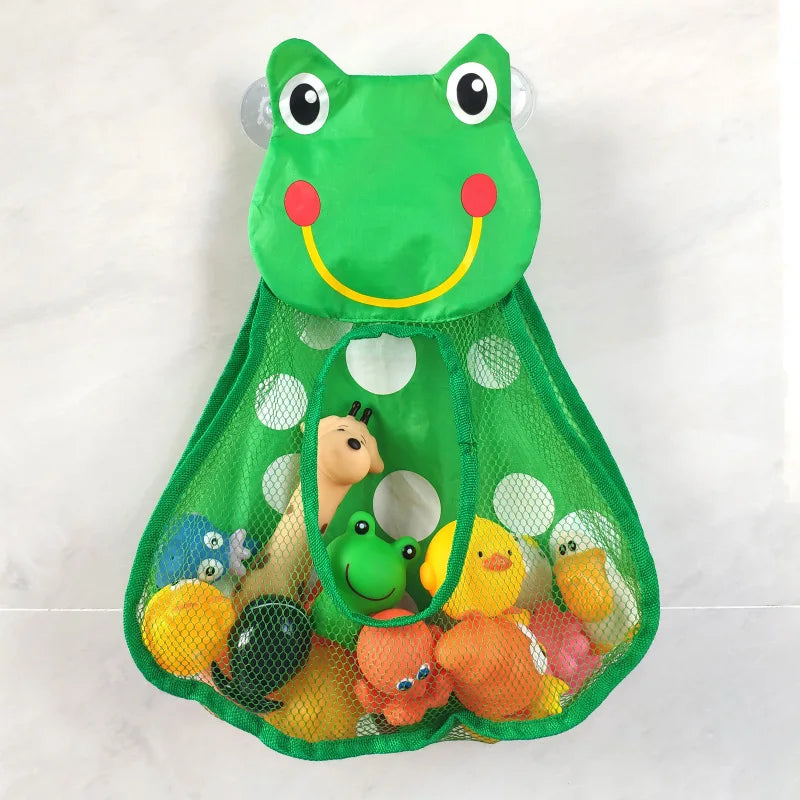 Baby Bath Toys Storage Bags Cute Animals Mesh Bag With Strong Suction Cups Bathroom Organizer Pouch Kids Water Toy Storage Net