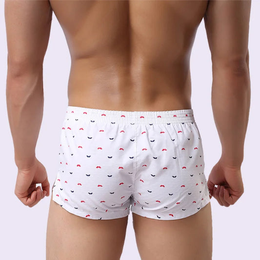 Men's and Women's Cotton Arrow Pants Soft Comfortable Home Shorts Plaid Homewear Loose Lounge Wear Summer Panties Cuecas