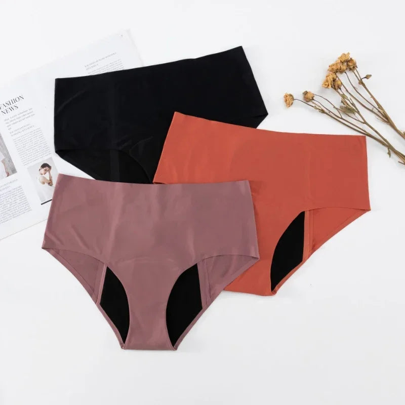 Physiological Panties Non-marking High-waisted Front and Back Instantaneous Suction Leakage Menstrual Period Women's Panties New