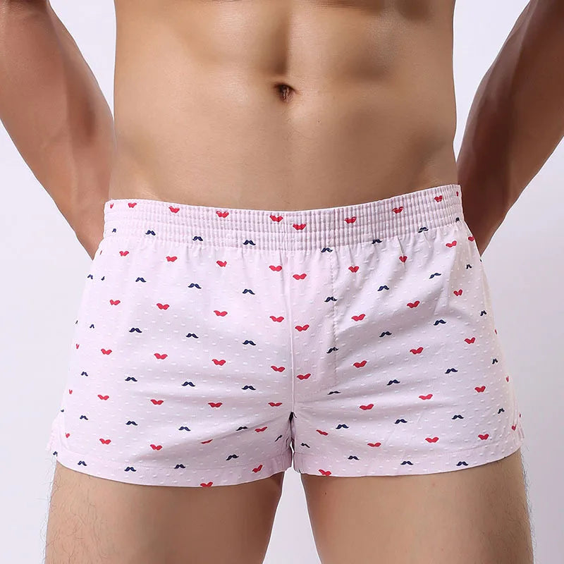 Men's and Women's Cotton Arrow Pants Soft Comfortable Home Shorts Plaid Homewear Loose Lounge Wear Summer Panties Cuecas