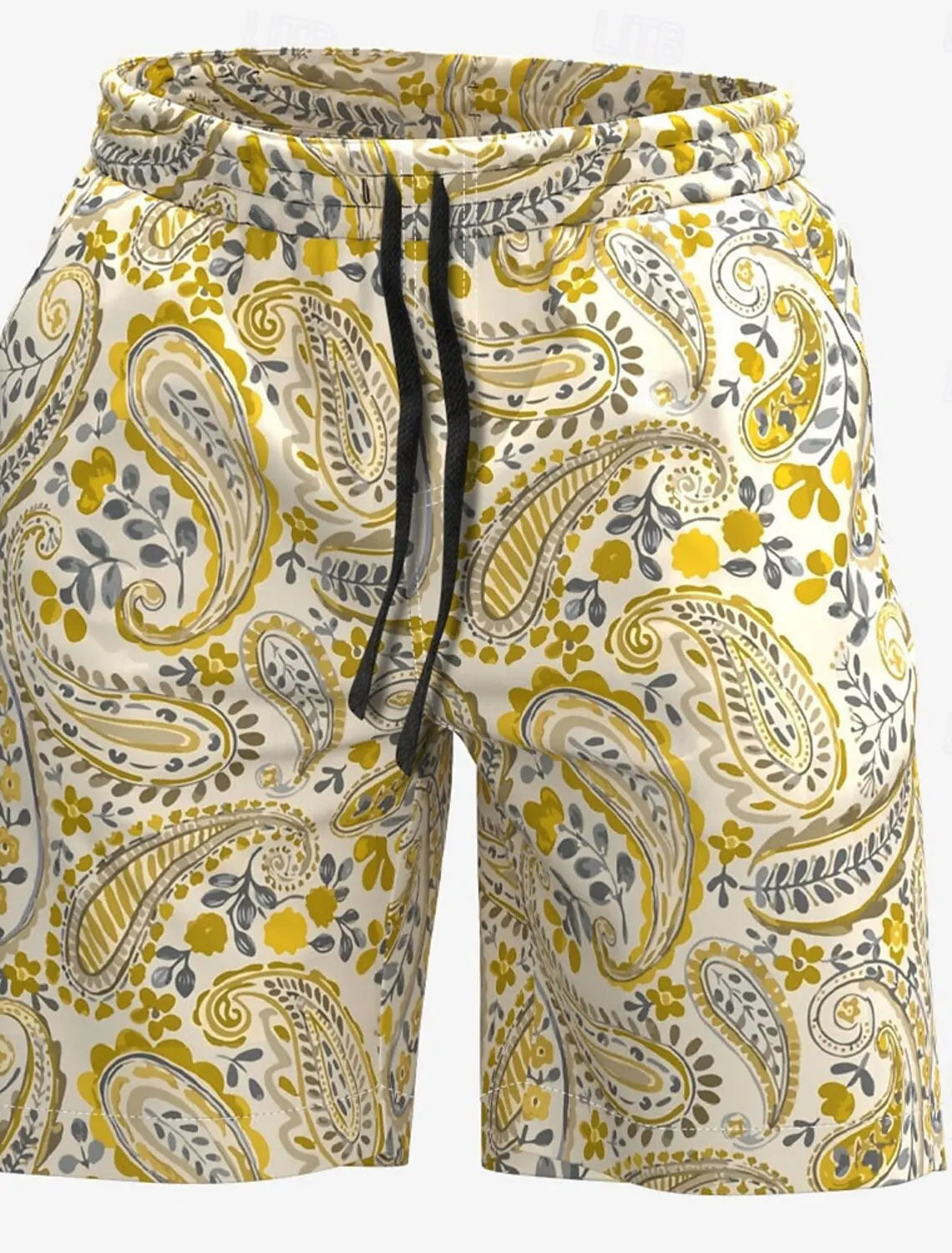 Men's Paisley Shorts Swimming Trunks Board Shorts Fashion Streetwear Pocket Drawstring Shorts Men's Underwear