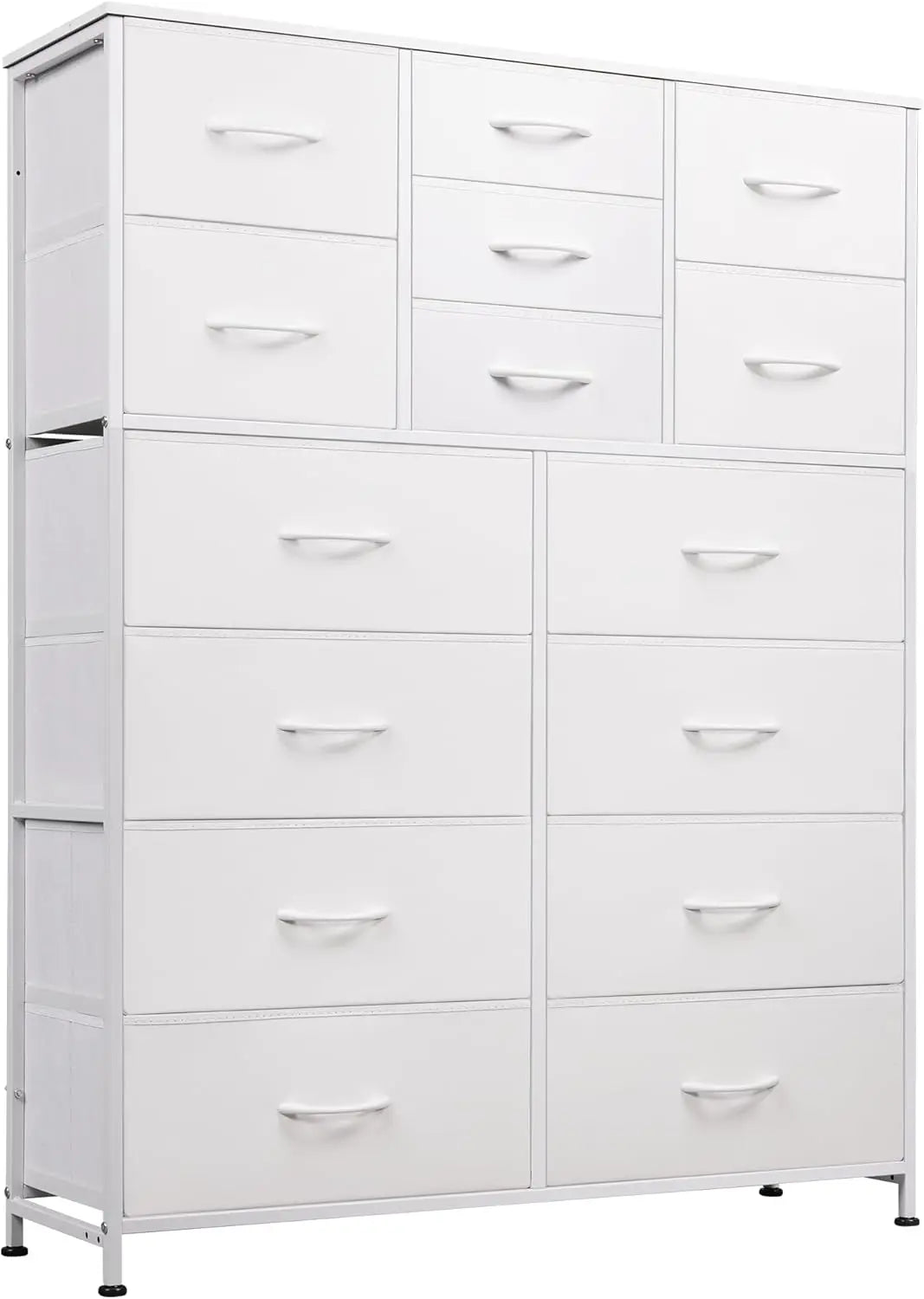 XMSJ Tall Dresser For Bedroom With 12 Drawers, Chests Of Drawers, Fabric Dresser For Bedroom, Closet, Fabric Storage Dresser