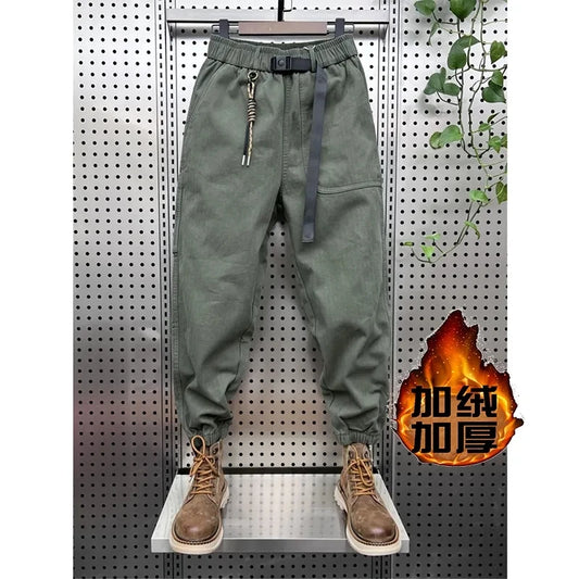 Men Clothing Autumn Winter 2023 New Men Casual Pants Wide Leg Haren Pants Baggy Overalls Solid Color Pantalones Tipo Cargo Homme