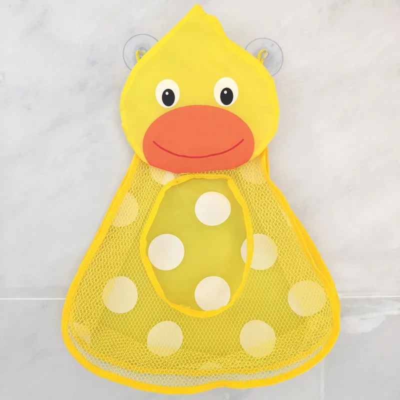 Baby Bath Toys Storage Bags Cute Animals Mesh Bag With Strong Suction Cups Bathroom Organizer Pouch Kids Water Toy Storage Net