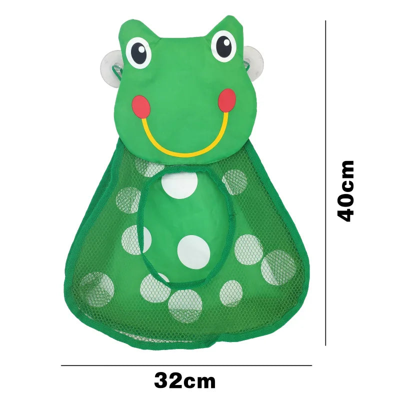 Baby Bath Toys Storage Bags Cute Animals Mesh Bag With Strong Suction Cups Bathroom Organizer Pouch Kids Water Toy Storage Net