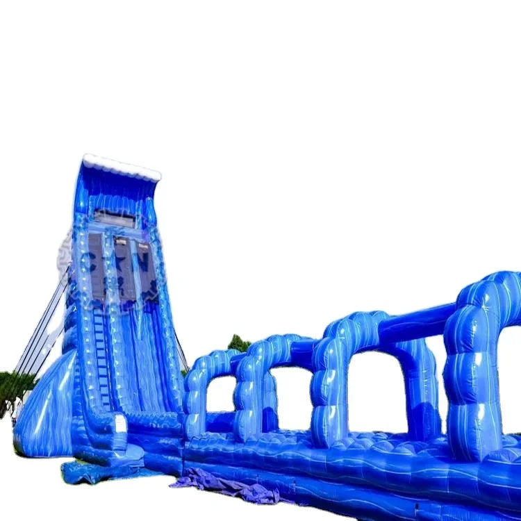 Commercial Waterslide Giant Tall Huge Adult Curve Water Slide Kids Outdoor Double Inflatable Slide With Pool