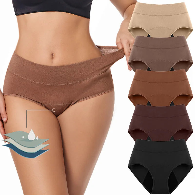 High Waist Menstrual Panties Absorption Maternity Physiological Incontinence Breathable Briefs Waterproof Period Women Underwear