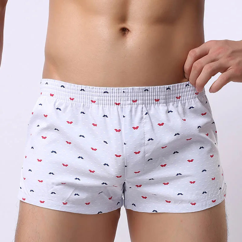 Men's and Women's Cotton Arrow Pants Soft Comfortable Home Shorts Plaid Homewear Loose Lounge Wear Summer Panties Cuecas