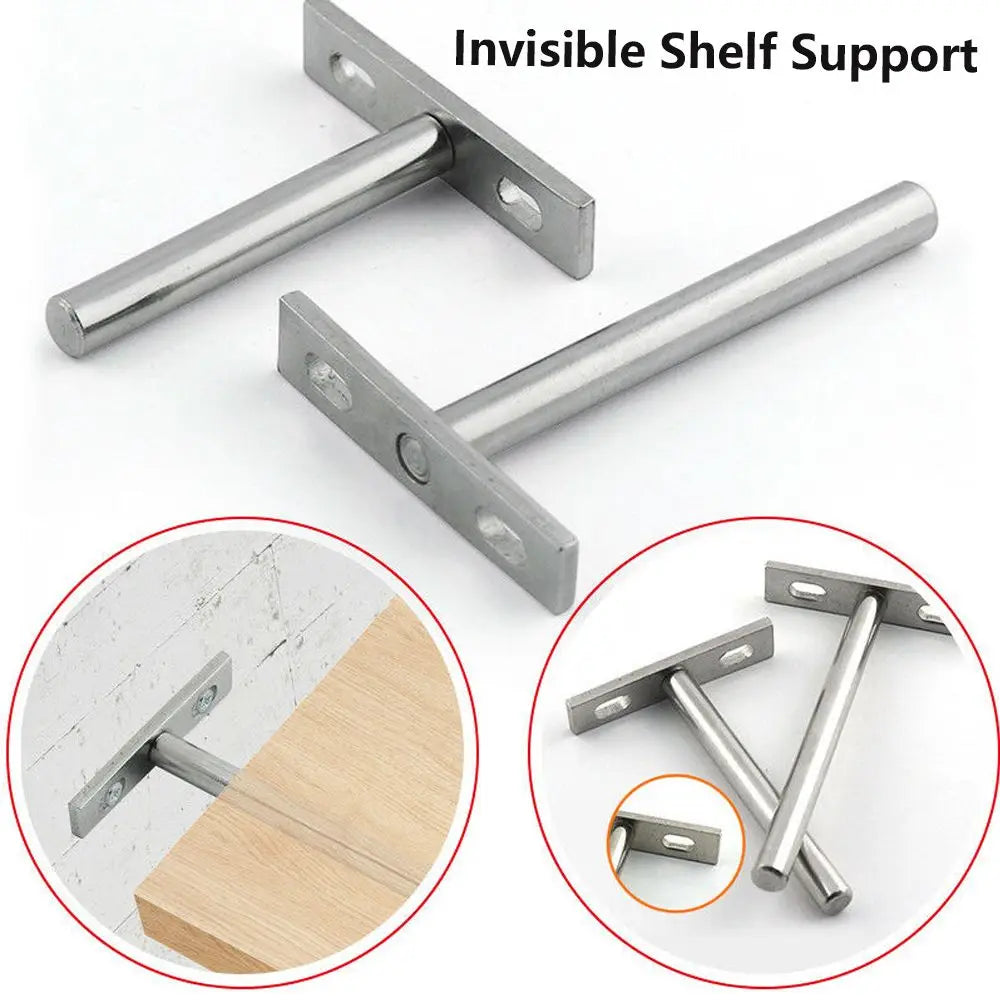 Hardware Durable Metal Concealed Racks Furniture Invisible Shelf Brackets Support Bench Board Wall Mount Shelf Storage