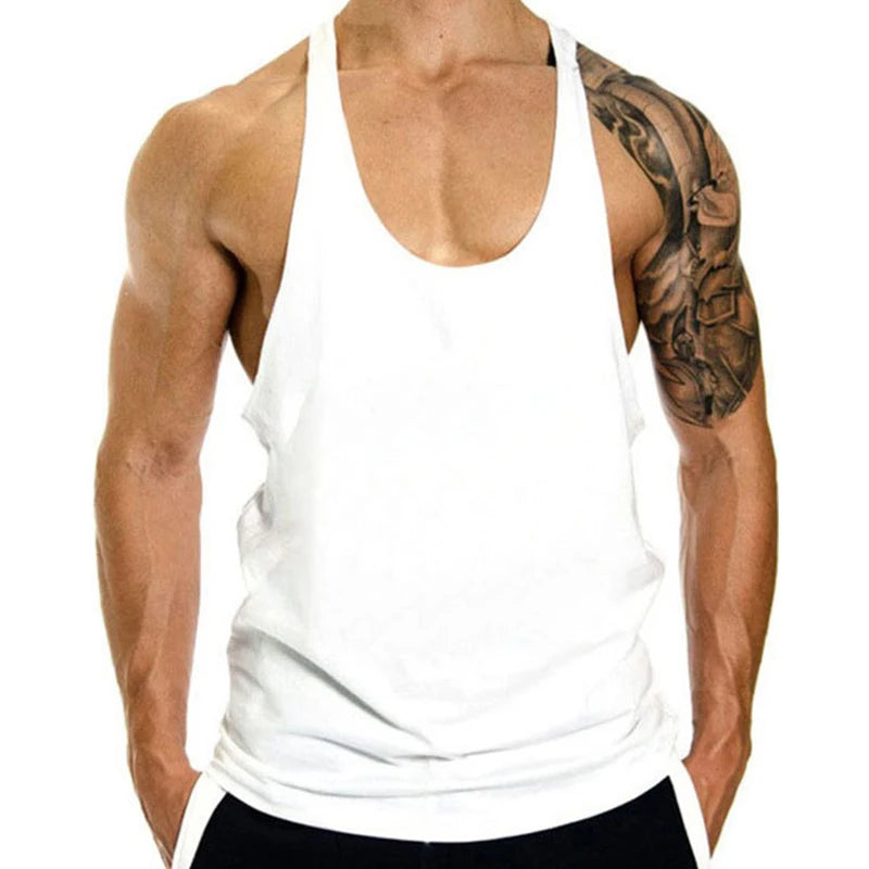 Fitness Clothing Gym T-shirts Suspenders Man Gym Top Men Sleeveless Sweatshirt Men's Clothes Stringer Vests Bodybuilding Shirt