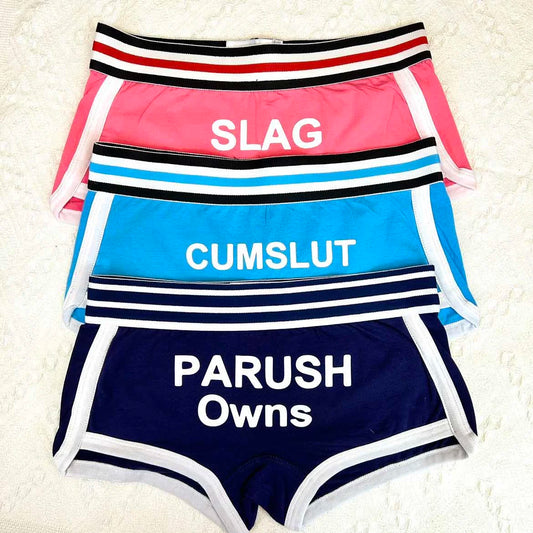 Custom Women Thong Girls Cotton Boyshorts Female Underwear Girls Gift Ladies Personalized Panties Breathable Hotwife Lingerie